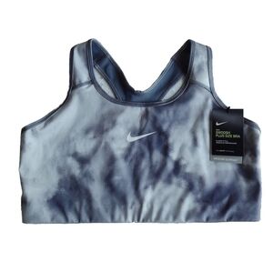 Nike Plus Size Sports Bra Women's 1X Smoke Grey DriFit Swoosh Camo